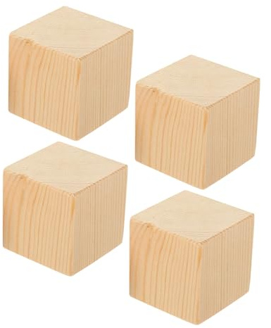 IWOWHERO Elevadores de Muebles de Madera 4piezas para Camas y Sofás, Resistentes y Estables, Tacos Elevadores para Patas, Adecuado para Hogar y Oficina