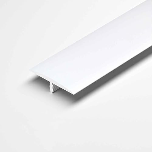 Übergangsleiste Selbstklebend Vinyl PVC Türschwellen Leiste Boden Übergangsleiste, Türrahmen Kante Trimmen, Holzkorn Design Für Vinyl Laminatböden, Mehrere Farben(Weiß,W4*L270cm(3 * 90cm))