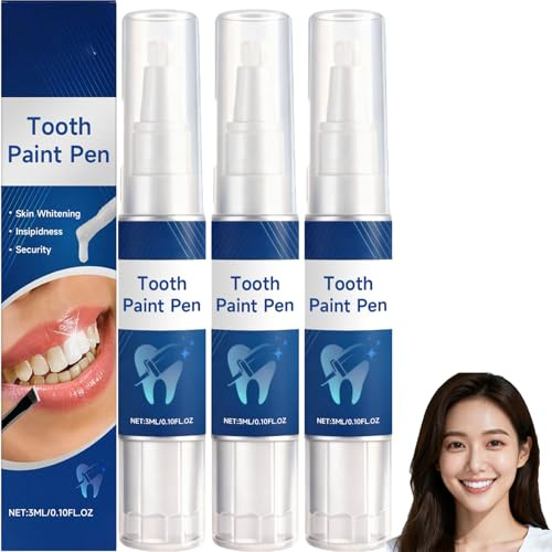 Lápiz blanqueador instantáneo, productos para blanquear los dientes, color blanco de los dientes, removedor de manchas amarillas, fórmula suave y segura, fácil de usar y portátil. (3 unidades)