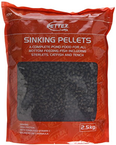 Pettex Complete Sinking Pellets For Bottom Feeding Fish, 2.5 kg, transparent