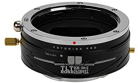 Fotodiox Pro TLT ROKR Tilt/Shift Lens Mount Adapter Compatible with Canon EOS EF and EF-S Lenses to Sony E-Mount Cameras
