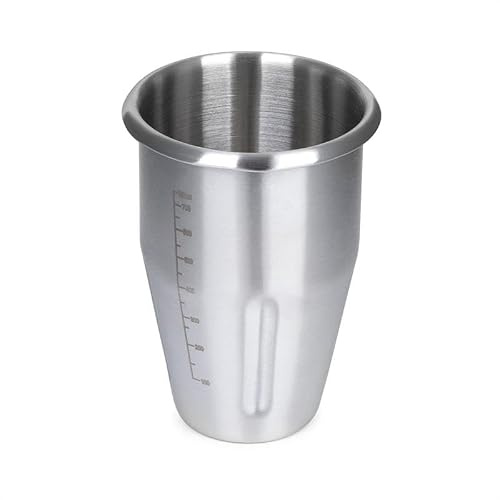 Klarstein Kraftpaket Pro Stainless Steel Cup - Accessory, Replacement Cup, Capacity: 1 Litre, Shaker Cup, for Use with the Klarstein Pro Kraftprotz Milkshake Maker, Stainless Steel, Colour: Silver