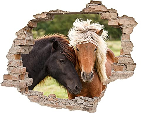 Little Deco 3D väggklistermärke väggklistermärke väggtatuering barnrum flicka häst väggdekoration lekrum väggbild affisch tapet sovrum småbarn häst DL639-9