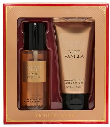 Victoria's Secret Bare Vanilla Mini Fragrance Duo Gift Set, Notes of Soft Cashmere