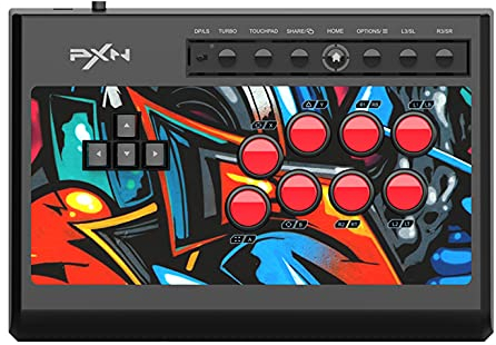 PXN PC Arcade Stick, X8 USB Arcade Stick Fighting Joystick Game Box for Windows PC, PS3/PS4, for Switch, Android
