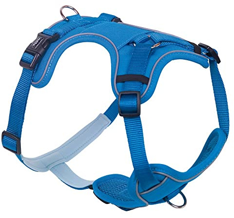 Nobby Komfort Geschirr MAILO, hellblau, M: Brust: 35-50 cm, Bauch: 60-75 cm, B: 20 mm, 1 Stück