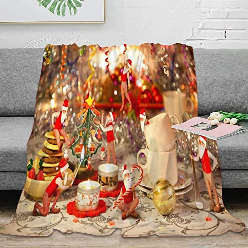 Boceoey Kuscheldecke 200x200 cm Weihnachtsfeier Flauschige Wohndecke als Sofa überwurfdecke Tagesdecke, Decken für Sofa Couch Bett, Weiche Warme Fleecedecke für Camping Outdoor