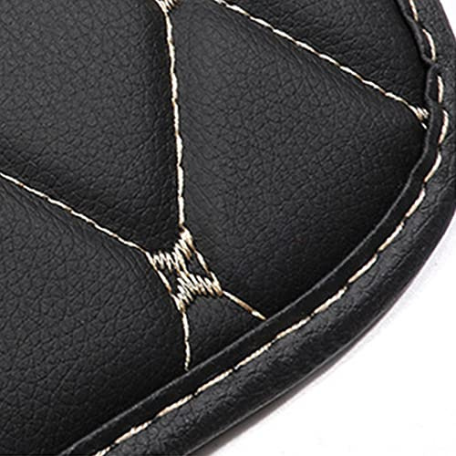 Kick Mat with Organizer Car Back Shield for Kids PU Leather Rear Protector Kick Protection Mat Cover Easy to Clean Wear Resistant (Bigger)