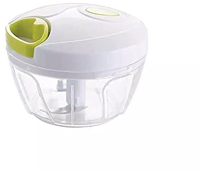 Tritatutto manuale per alimenti con corda 3 lame in acciaio inox per tagliare e sbattere frutta, carne, noci