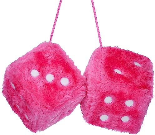 Soleebee Cubo di peluche da appendere per auto, accessorio da appendere, accessorio per specchietto retrovisore interno, accessorio per auto (rosa B)