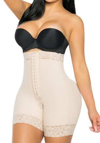YIANNA Women Tummy Control Shapewear Strapless Faja Colombianas Body Shaper