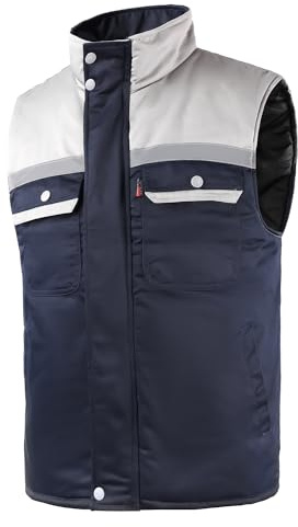 Yukirtiq Hombre Chaleco de Trabajo de Alta Visibilidad Invierno Ropa de Trabajo Chaleco Acolchado Multibolsillos Chaqueta Sin Mangas de Trabajo Chalecos Exteriores para Hombre
