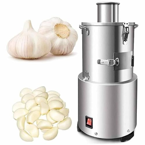 DDZJTPP Pelador De Ajos Electrico 200w Máquina Peladora De Ajos Automática 20kg/H Separador Pelador De Ajos Entero Comercial De Acero Inoxidable,Herramienta para Pelar Ajo
