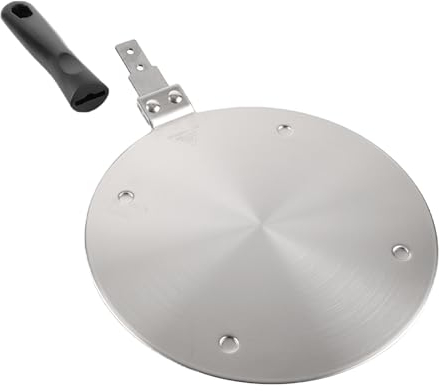APACALI 1 Stück Induktionsadapterplatte 24 cm, Adapterplatte für Induktionsherd mit abnehmbarem Griff, Edelstahl Induktion Adapter für die Verwendung von Kaffeekannen auf Induktionskochfelder