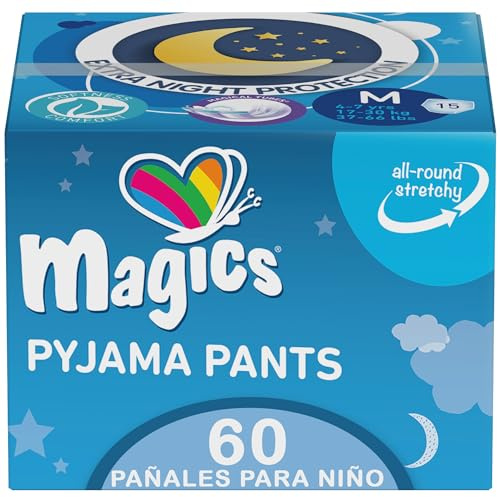 Magics Pyjama Pants - Nachthöschen Für Jungen 8-15 Jahre, Größe M (17-30 kg) und 8-15 Jahre, Größe L (27-57 kg) - Saugfähige Nachtwindeln Teen bei Bettnässen