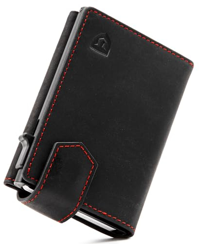 LORZOR® Kartenetui Herren mit Magnetischer Verschluss, Slim Wallet mit Münzfach, Geldbörse Herren RFID Schutz, Portmonee Herren Portemonnaie für 10 Karten, Smart Wallet, Geldbeutel
