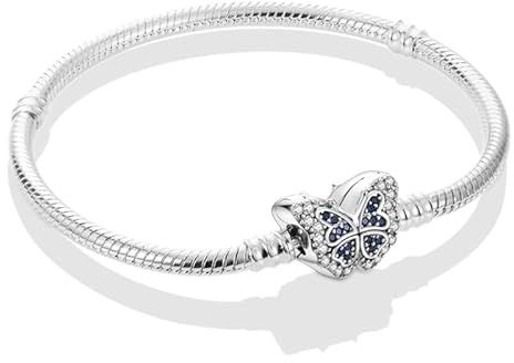 QIKAOLA S925 Armbänder für Pandora Charms Moments Schlangenketten-Charm-Armbänder als Geschenk für Frauen