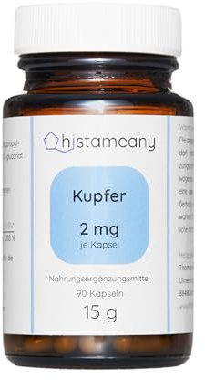 Kupfer ohne Zusatzstoffe, als Kupfergluconat, 120 Kapseln (26 g)