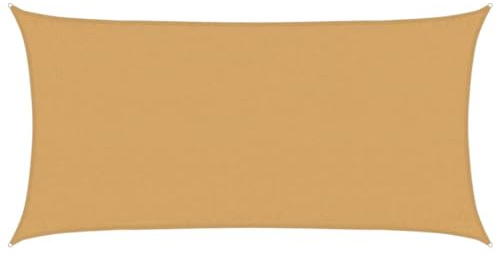 vidaXL Vela Parasole 160 g/m² Rettangolare Sabbia 3x6 m in HDPE