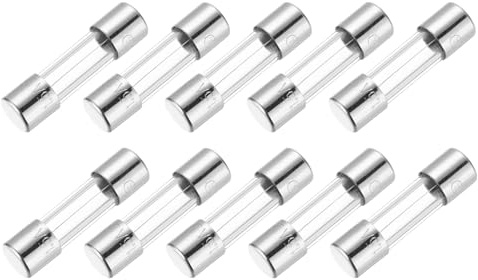 sourcing map Glassicherung, 1,5 A, 250 V, 5 x 20 mm, Zeitverzögerung, UL-gelistet, träge Sicherung für Haushaltsgeräte, 10 Stück