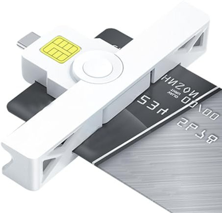 Lector de tarjetas inteligentes CAC, lector de tarjetas CAC de acceso común, lector CAC portátil USB C para tarjetas con chip CAC, salud, identificación gubernamental, banco IC, tarjeta de crédito