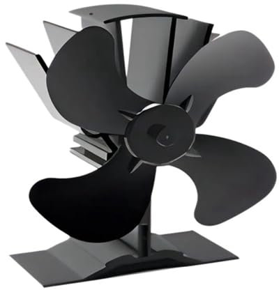 HBALDTEDC Burner Fan Silent, TOP Fireplace Fan Stove Fan 4 Blades Heat Powered Stove Fan For Wood Log Burner Fireplace Magnetic Upright Fireplace Fan