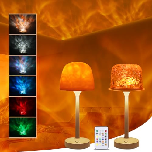 LTXDJ Northern Lights Projector, Mood Shower Lamp Waterproof Bathroom Lamp | 16 Colour Ocean Lamp with Remote Control and Touch, Rechargeable Table Light for Shower, Bathtub, Décor Gift