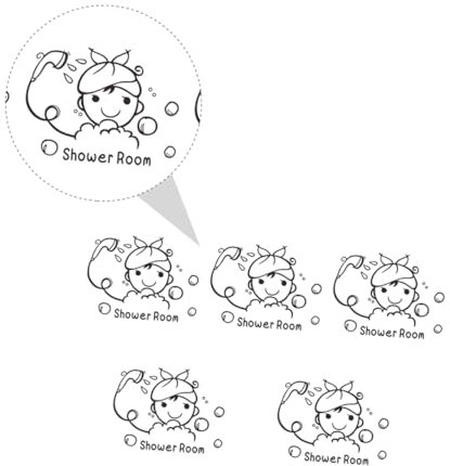 SHOWERORO Badezimmer Wandaufkleber Kinder Cartoon Pvc Selbstklebend Wanddekor Fliesen Glas Aufkleber Für Kindergarten Dusche