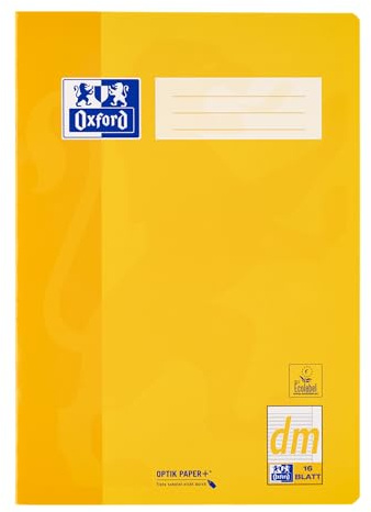 Oxford Skolhäfte A4, 16 ark, linjerat dm 11 (linjerat med prickad hjälplinje och vit kant till höger), 15 stycken