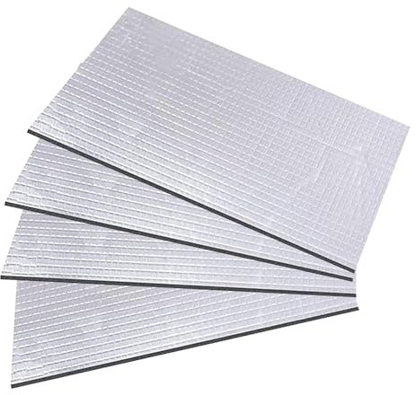 Lot de 4 tapis insonorisants de voiture auto-adhésifs imperméables et résistants à l'humidité, multifaction, isolation phonique et thermique, matériau en mousse à cellules fermées, pour capot, plafond