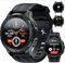 OUKITEL Reloj Inteligente Hombre, Smartwatch Hombre AMOLED con Llamadas Bluetooth, 5ATM Impermeable, 100+ Modos Deporte Pulsómetro Presión Arterial Monito de Sueño, Android iOS