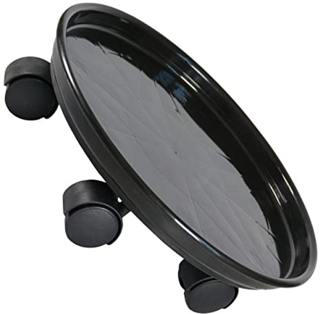 YOSADIER Plateau à roulettes pour Pots de Fleurs Intérieur, Support Rond en Résine 36 Cm, Base Mobile avec roulettes Robustes, Empêchant Fuites d'eau et Facilitant Déplacement des Plantes