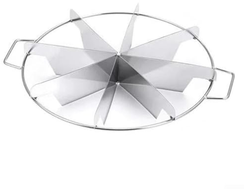 Stainless Steel Circular Cake Cutter for Equal For portions of Cakes Pizzas and Layered Breads 6 7 or 9 Slices (8-cut)