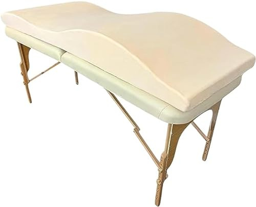 Kosmetikliege Matratze Beauty Salon Extension Curved Bed Matratzenauflage Memory Foam Matratze(Beige)