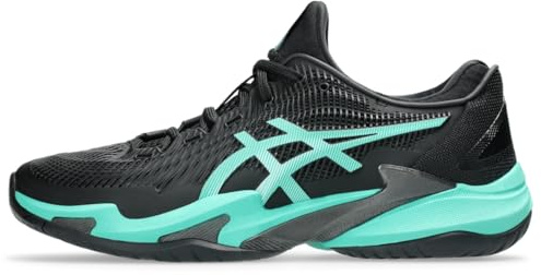 ASICS Men's Court FlyteFoam 3 Tennis Shoes, 10.5, Black/Aurora Green