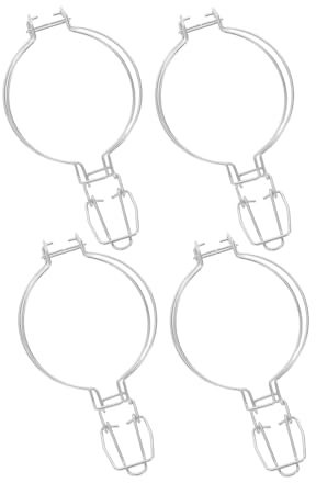 ARTSEWPLY 4 fibbie di tenuta in acciaio inox per barattoli di vetro da 93 mm per barattoli di vetro, clip di bloccaggio per cavi, per conservare e conservare gli alimenti in cucina