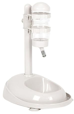 2026 Automatischer Wasserspender für Haustiere, Schüssel, höhenverstellbar, abnehmbar, stehender Wasserspender für Hunde und Katzen, den Innenbereich, langlebiger Kunststoff (Beige, 36X29cm)