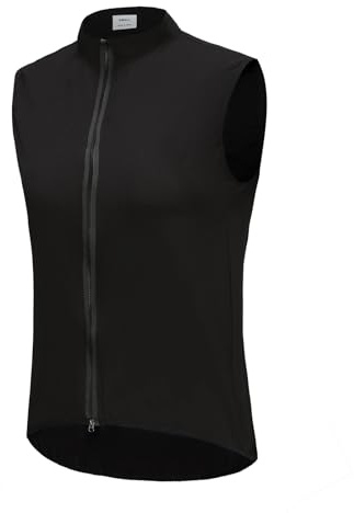 LuoAXINN Chaleco de Ciclismo Chaleco de Ciclismo a Prueba Viento, Impermeable, Ligero, sin Mangas, Uniforme, Camiseta Bicicleta, Ropa, Chaleco(Black,3XL)