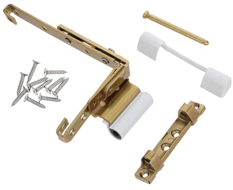 Homoyoyo Heavy Duty Casement Window Hinges with White Cover Caps, Carbon Steel Material, Left Hand and Right Hand Sash Corner Hinge Bracket for Balcony and Kitchen Doors, Smooth Operation