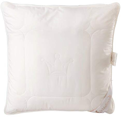 Schlafmond Der Kleine Prinz Naturfaser Allergiker Kopfkissen 80x80 cm - Allergiker Kissen mit Faserbällchen Kissenfüllung - Baumwoll Kissen 80x80 - Waschbar bis 60 Grad Made in Germany