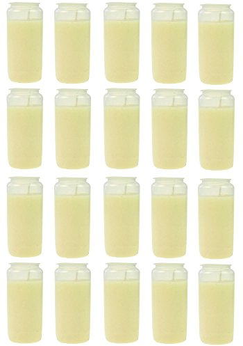 Top Choice Premium Composizione Luce tombale n. 7 Bianco, Candele per cimitero, Lanterna per Tomba, Candele a Lunga Durata, Bianco, 20
