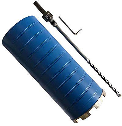 4-1/4 Dry Diamond Core Drill Bits for Brick and Block with 1/2 Shank Pilot Bit Adapter, 9.5 Drilling Depth, 5/8-11 Arbor