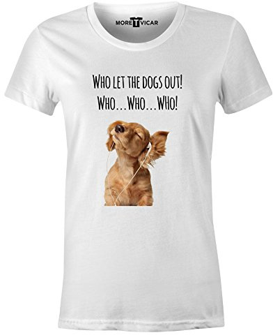 More T Vicar Who Let The Dogs Out - Golden Retriever Chien Dames T Shirt