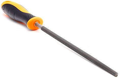finder Bastard - Lima rotonda da 20,3 cm con acciaio temprato ad alto tenore di carbonio, impugnatura ergonomica, manico in plastica, lima a mano per sbavare e rimuovere materiale ideale per legno,
