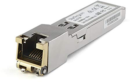 StarTech Juniper SFP-1GE-FE-E-T kompatibles SFP Modul, RJ-45 (SFP1GEFEETST) | 10/100/1000BASE-TX, Kupfer, Gigabit, Transceiver, 100m, Hot-Swap fähig