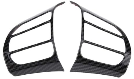 Yctze QL07631 ABS Kunststoff 1 Paar Auto Lenkradabdeckung Rahmenverkleidung Aufkleber für Encino Kauai 2017-2020 SUV(Kohlefaser) für Carbon kona zubehör 2017 lenkrad Dekoration