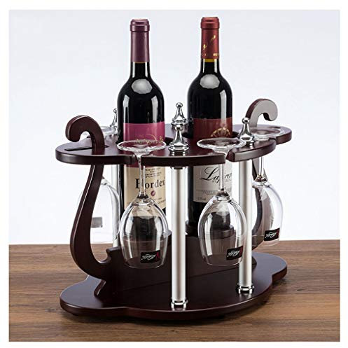MYBA Weinregal Weinregale Freistehende Boden Massivholz Europäischen Kreative Weinflasche Weinständer Weinregal Getränkehalter Arbeitsplatte Flaschenregal (Color : D)