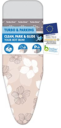 LaundrySpecialist Bügelbrettbezug für Dampfbügeleisen | Größe L/XL universal bis max. 52x140 cm | Made IN EU | Bügeltischbezug für schnelleres Bügeln | Geeignet für alle Bügeleisentypen