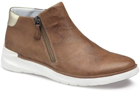 Johnston Murphy Bottines émeri à fermeture éclair, Bottes Peau de mouton délavée Cognac, 37.5 EU