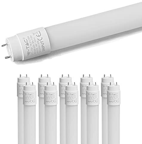 ZONE LED Lot de 10 tubes LED 150 cm, blanc neutre (4000 K), 160 lm/W, 2400 lumens, T8, G13-15 W (remplace 58 W) avec démarreur, tube LED fluorescent tube lampe